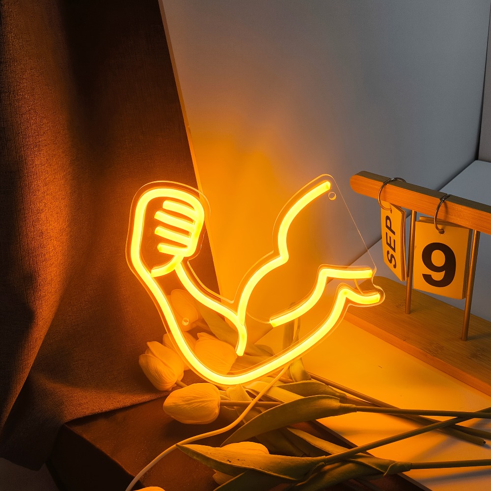 Home Gym Neon Sign - Insegna Luminosa Motivazionale per Fitness -
