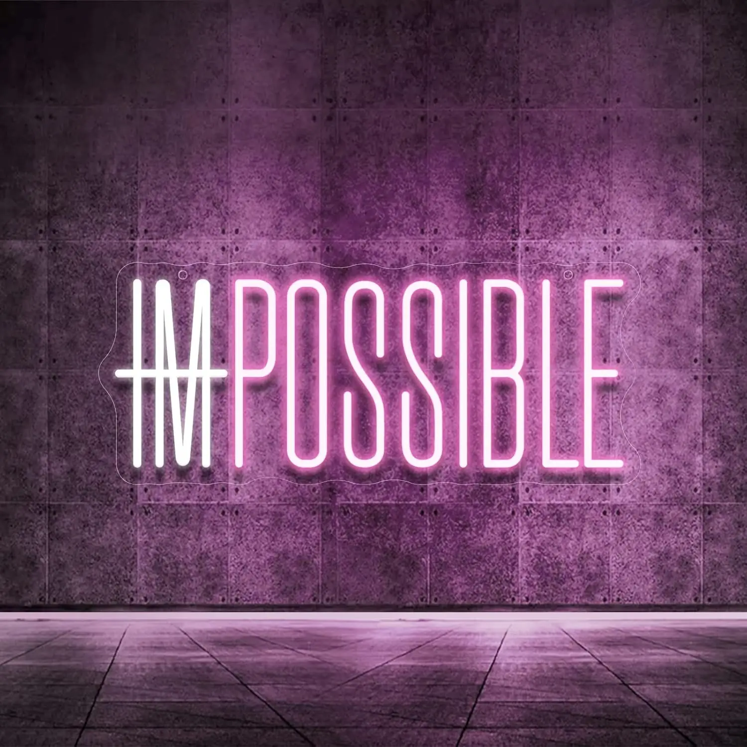 Home Gym Neon Sign - Insegna al Neon 'I'm Possible' Dimmerabile,
