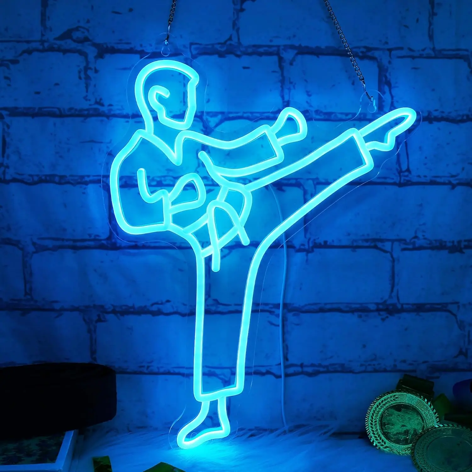 Home Gym Neon Sign - Insegna al neon Karate Man, lampada