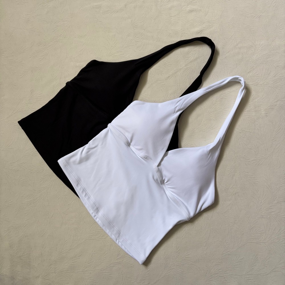 Top con scollo a V e logo, con - Home Gym Yoga recensione e prezzo