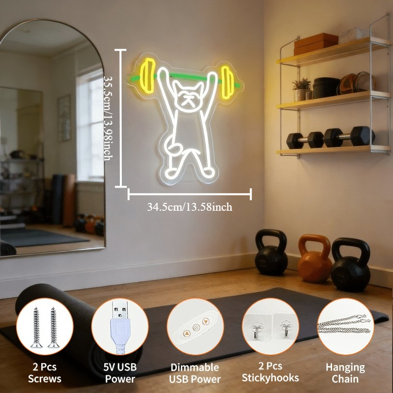 Insegna al Neon LED a Forma di - Home Gym Neon Sign recensione e prezzo