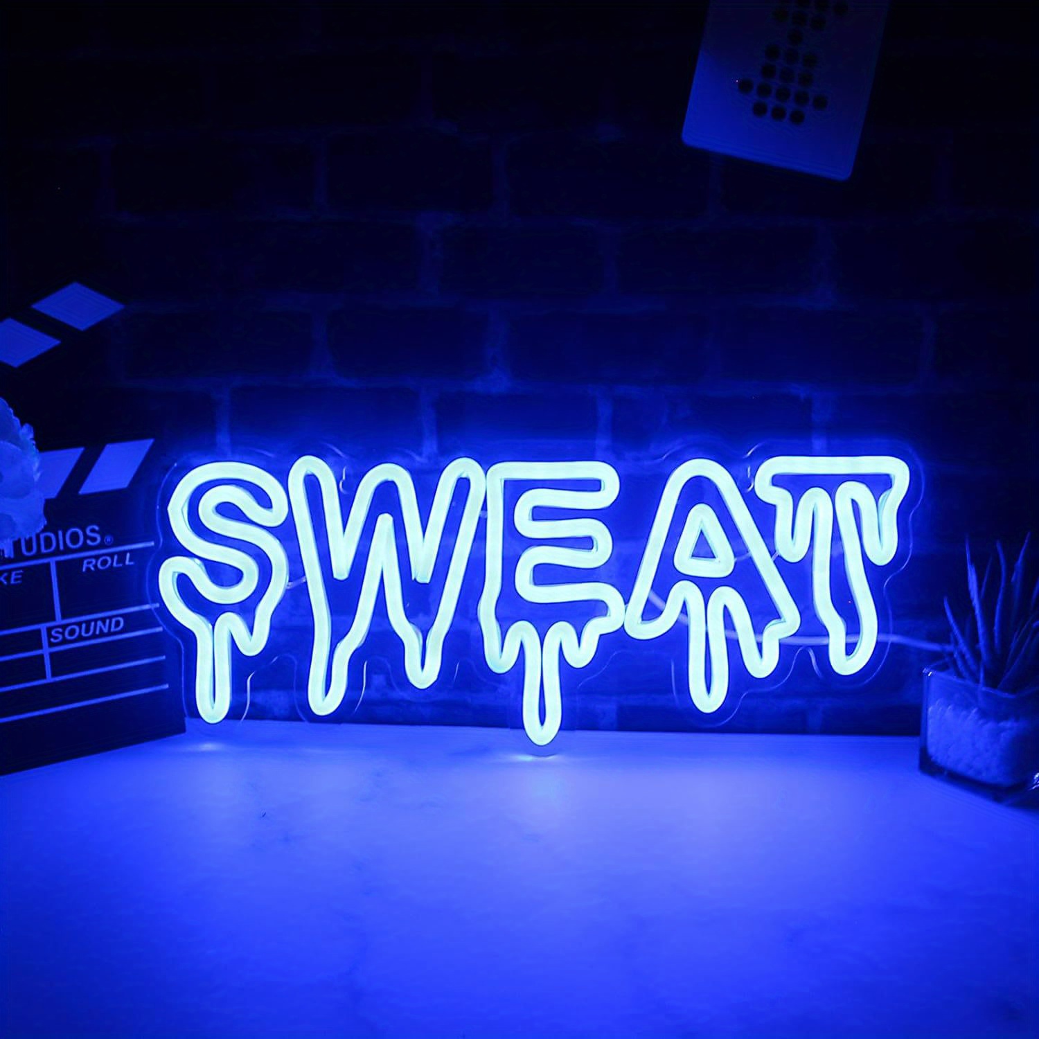 Insegna al Neon LED Blu con Ef - Home Gym Neon Sign recensione e prezzo