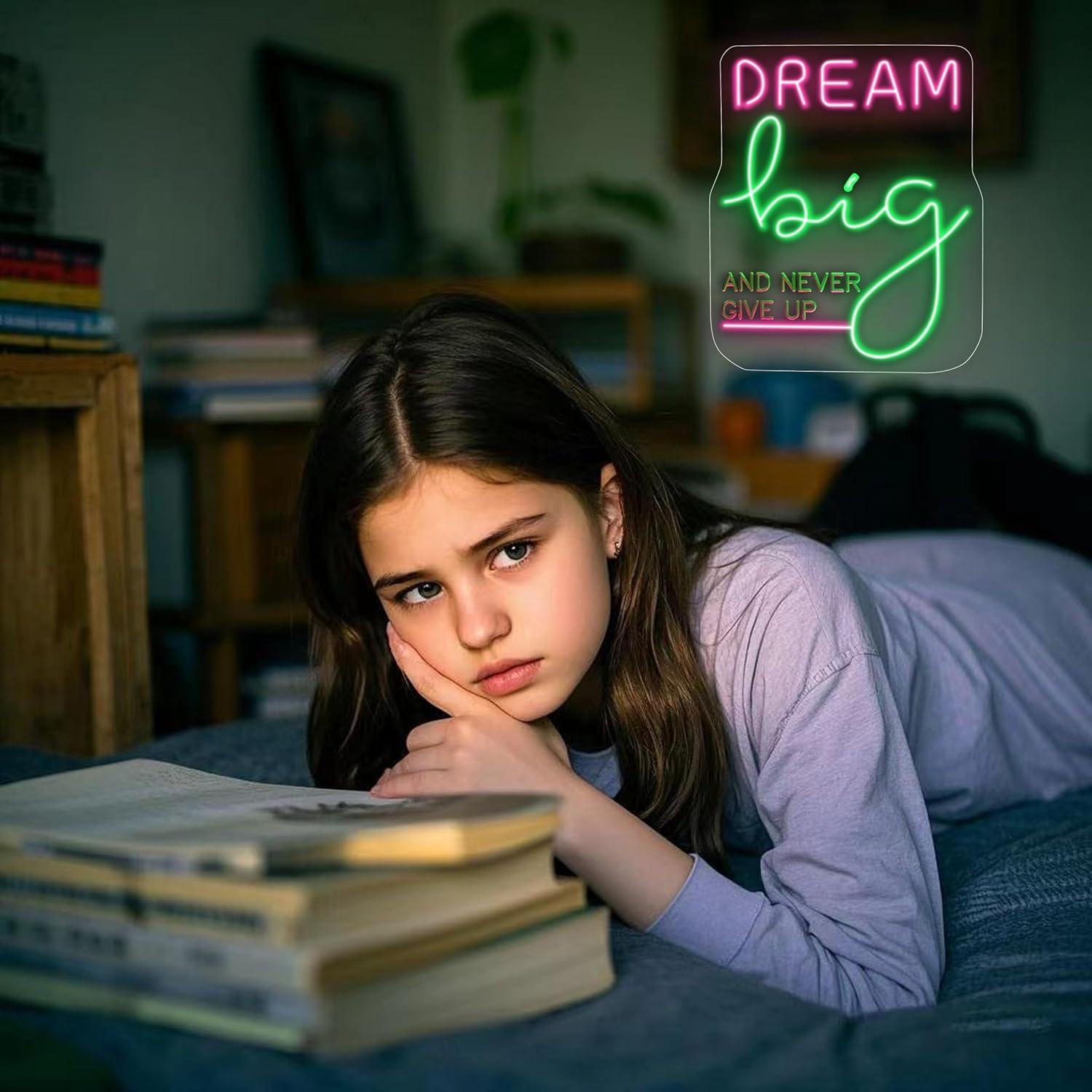 Insegna al Neon 'Dream Big', L - Home Gym Neon Sign recensione e prezzo
