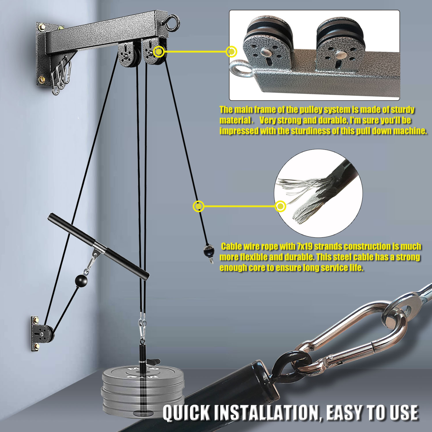 Sistema di pulegge per montagg - Lat Pulldown Cable recensione e prezzo