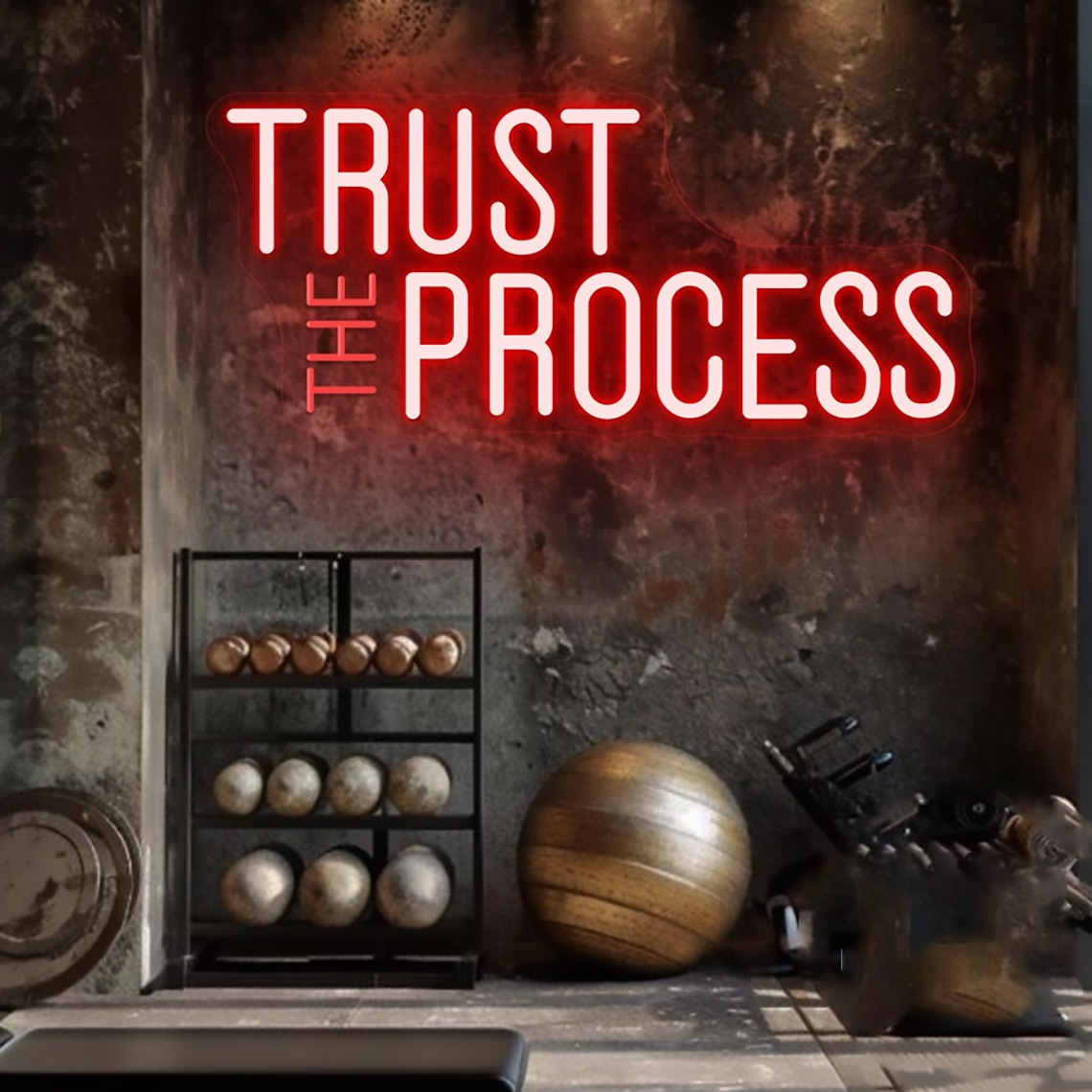 Insegna al neon 'Trust The Pro - Home Gym Neon Sign recensione e prezzo
