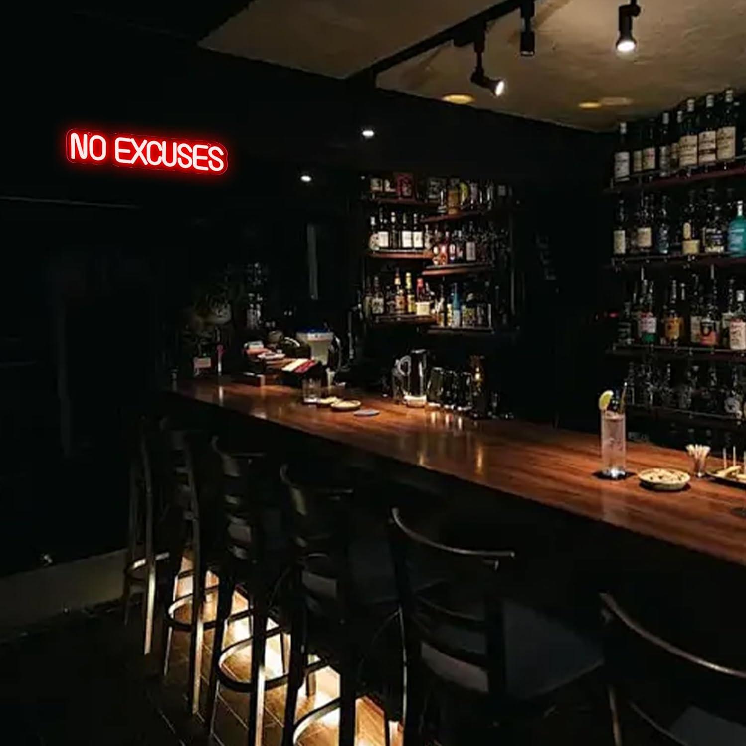 Insegna al Neon 'No Excuses' c - Home Gym Neon Sign recensione e prezzo